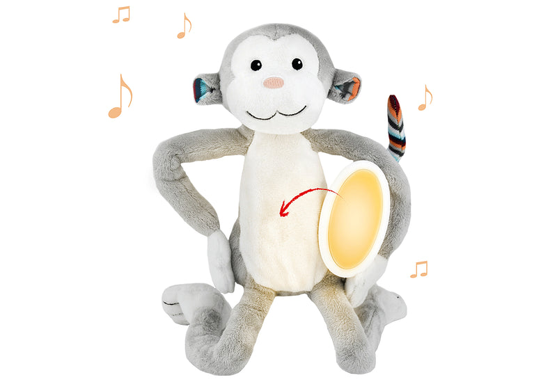 ZAZU Kuscheltier-Nachtlicht mit Musik Max der Affe