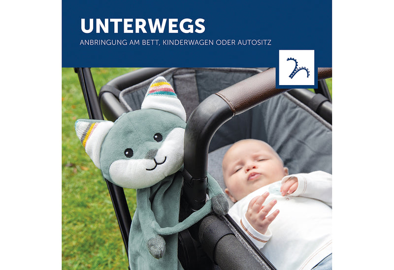 ZAZU Kuscheltuch mit Herztönen + Melodien Felix