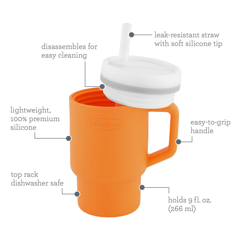 INFANTINO Trinkbecher 266ml my first Tumbler orange