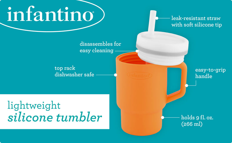 INFANTINO Trinkbecher 266ml my first Tumbler orange