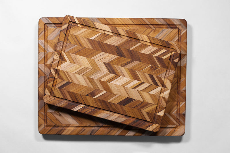 Herringbone Schneidebrett Extradick (L)