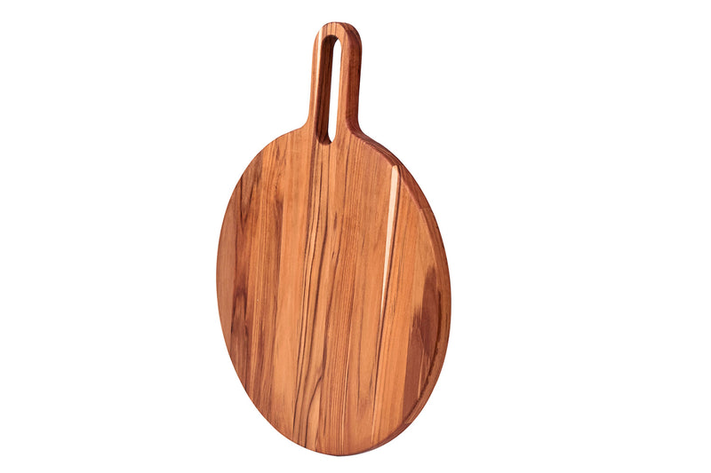Rundes Servierbrett mit langem Griff