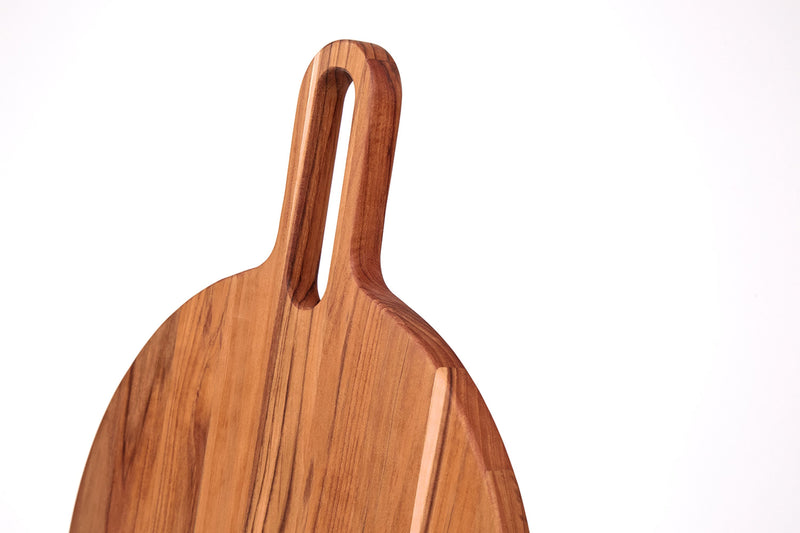 Rundes Servierbrett mit langem Griff