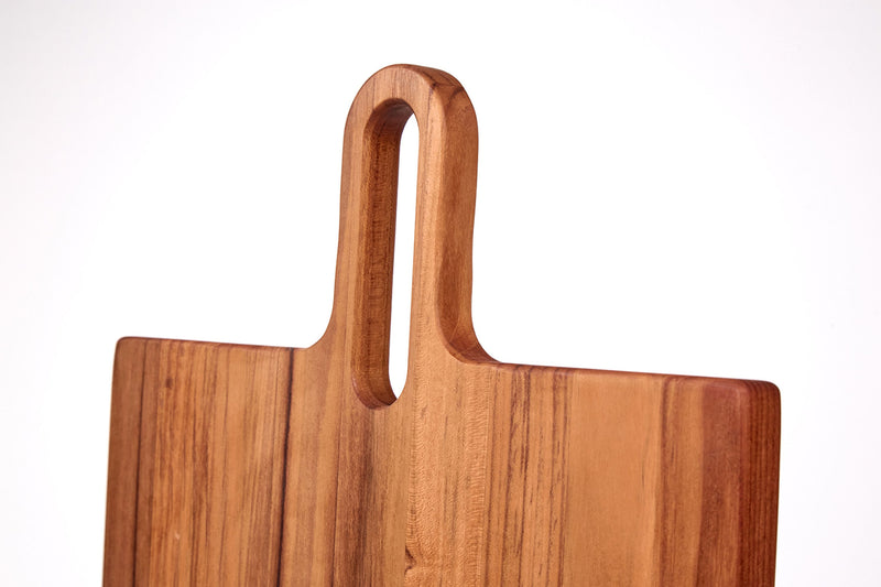 Quadratisches Servierbrett mit langem Griff