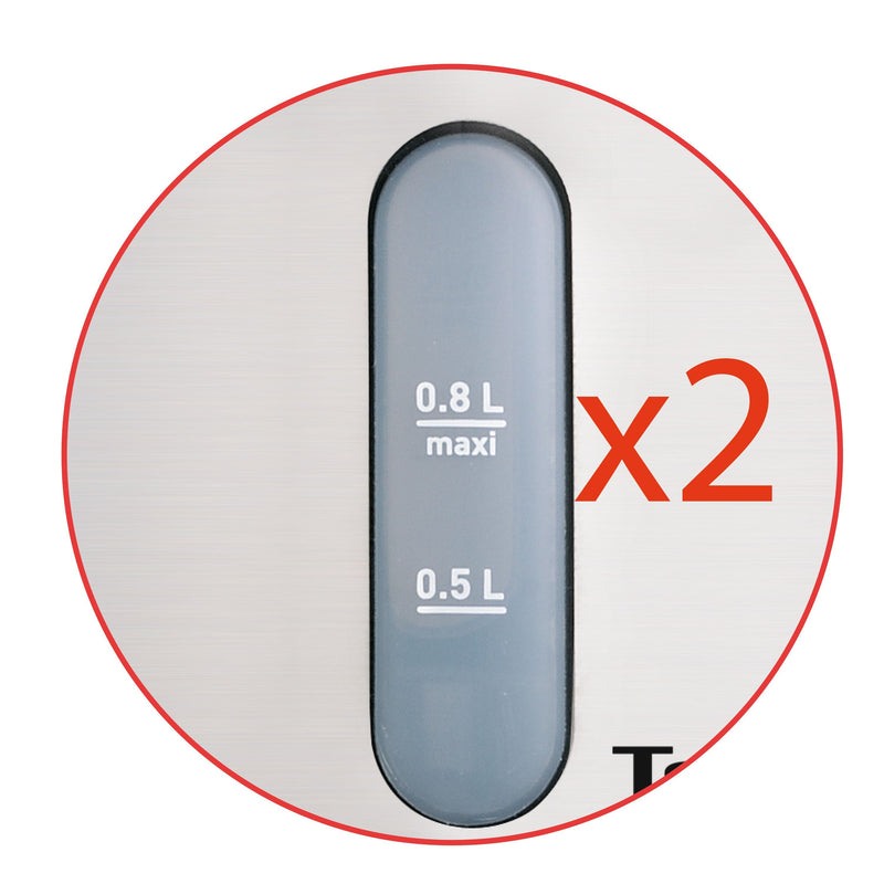 TEFAL BI8125 Wasserkocher mini 0,8l 2200W Edelstahl/schwarz