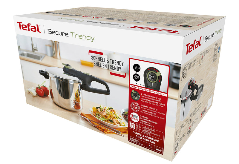 TEFAL Schnellkochtopf Secure Trendy 6l mit Korb
