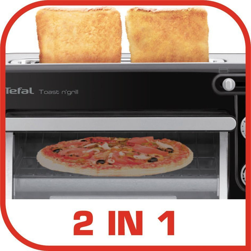 TEFAL TL6008 2in1 Toaster und Miniofen  1300W schwarz/Alu matt