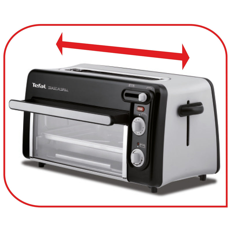 TEFAL TL6008 2in1 Toaster und Miniofen  1300W schwarz/Alu matt