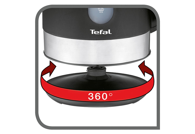 TEFAL Wasserkocher KO 3308 1,7 l 2400 Watt schwarz/Edelstahl