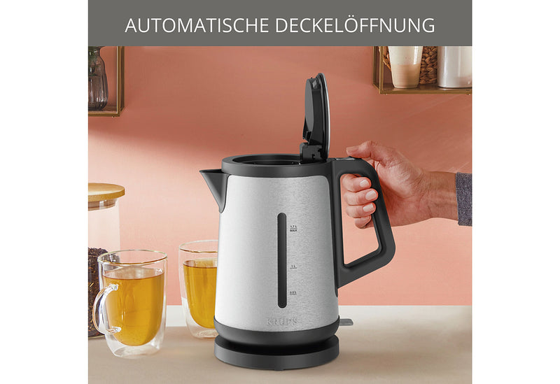KRUPS Wasserkocher BW 442 1,7 l 2400 W Edelstahl/schwarz