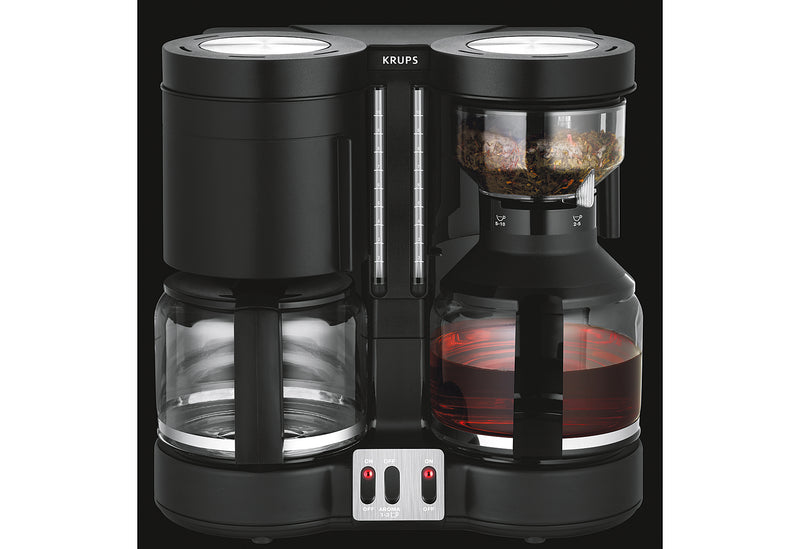 KRUPS Kaffeeautomat KM8508 DUOTHEK 2x 10 Tassen schwarz