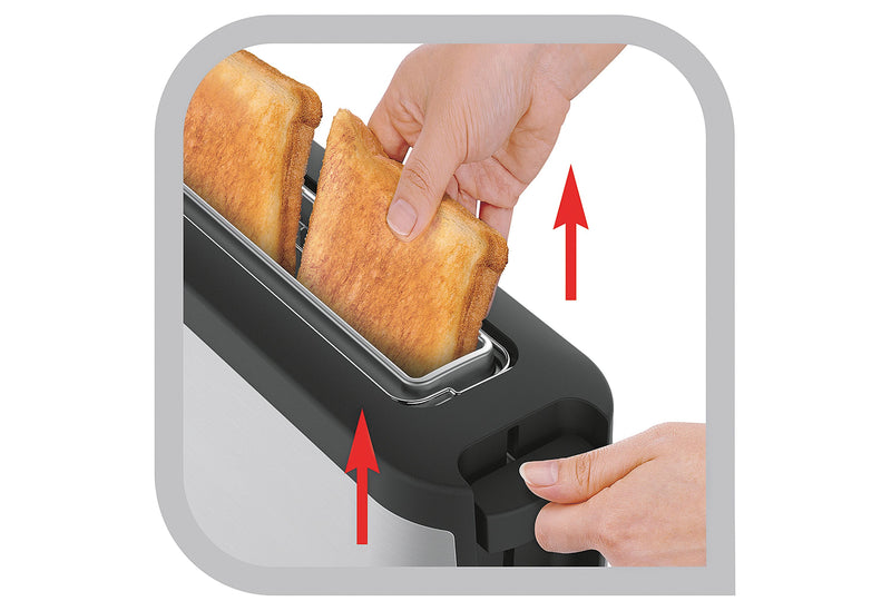 TEFAL Toaster TL4308 Element Langschlitz 1000W Edelstahl/schwarz