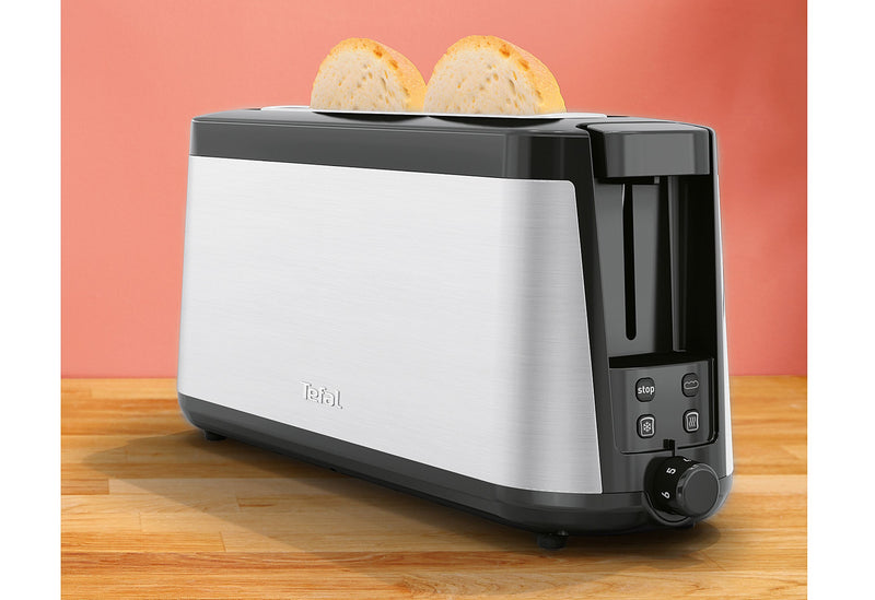 TEFAL Toaster TL4308 Element Langschlitz 1000W Edelstahl/schwarz