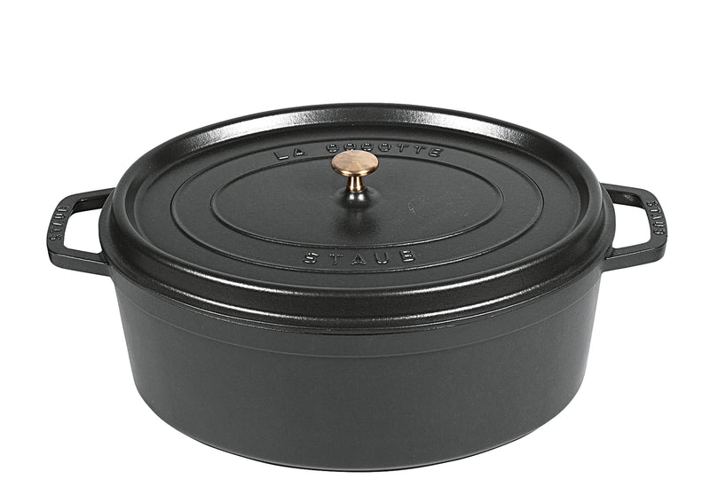 STAUB Cocotte Schmortopf oval new Classic Gusseisen 6,7 l 33cm schwarz