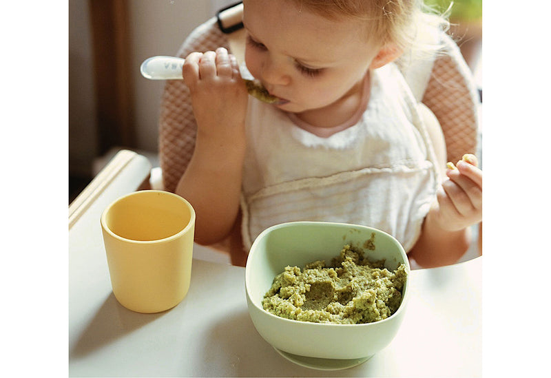 BEABA Geschirrset Silikon gelb