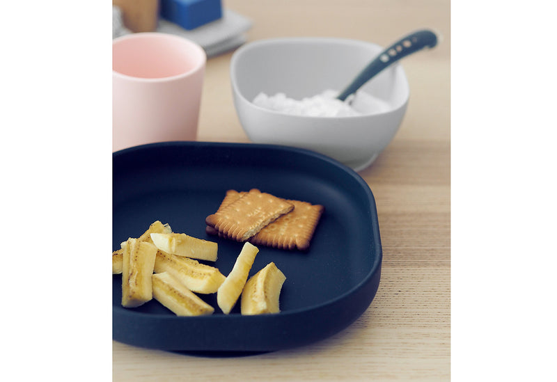 BEABA Geschirrset aus Silikon Nachtblau 4teilig