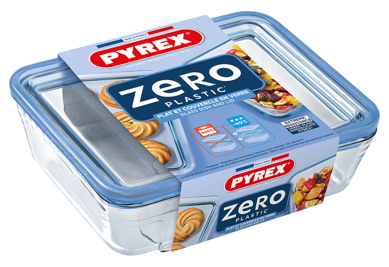 PYREX Zero Plastic Frischhaltedose mit Deckel 1,5l 22x17x6cm