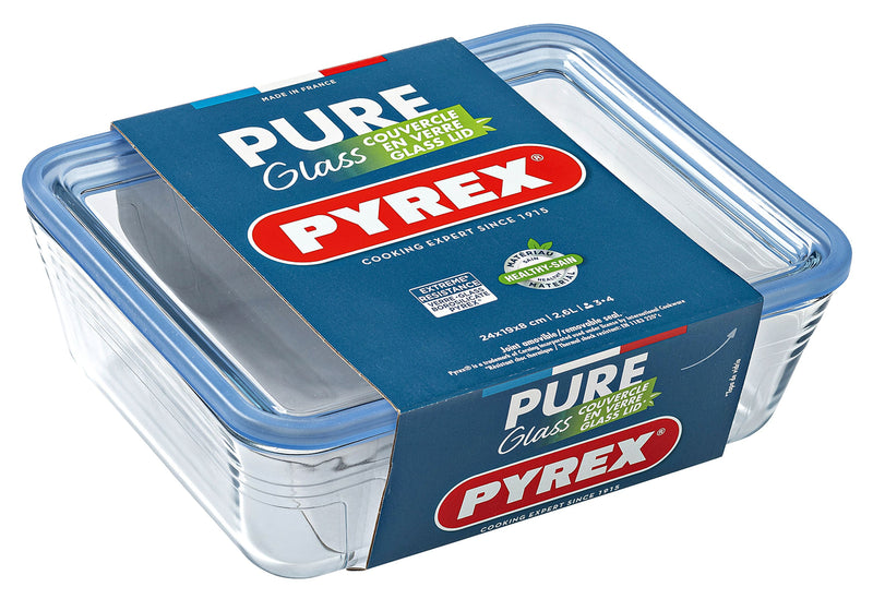 PYREX Zero Plastic Frischhaltedose mit Deckel 2,6l 24x19x8cm