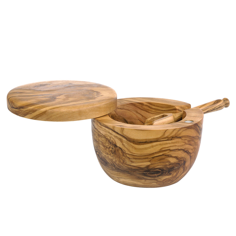 Salzbehälter mit Deckel und Löffel, Ø 11cm