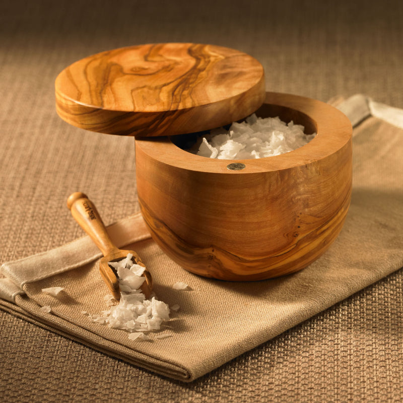 Salzbehälter mit Deckel und Löffel, Ø 11cm