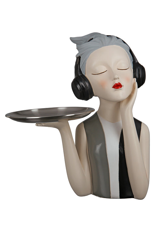 Poly Figur Girl mit Kopfhörer