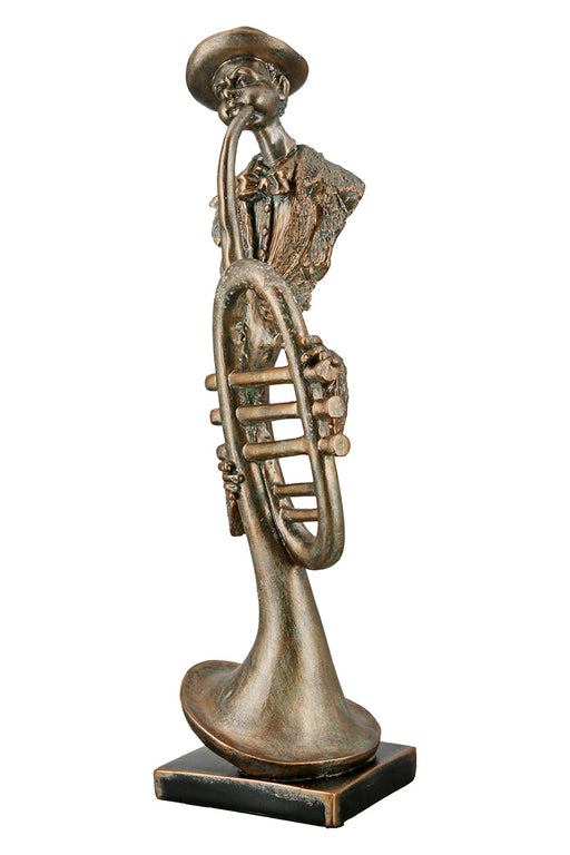 Poly Skulptur "Trompetenspieler"