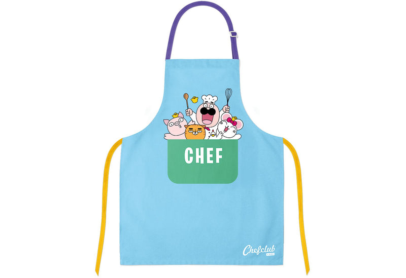 CHEFCLUB Baumwollschürze Blau