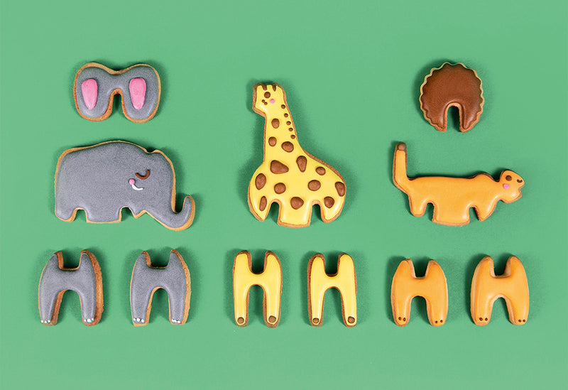 CHEFCLUB Keksausstecher Set Safari Kekse 3D 8teilig