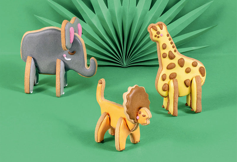 CHEFCLUB Keksausstecher Set Safari Kekse 3D 8teilig