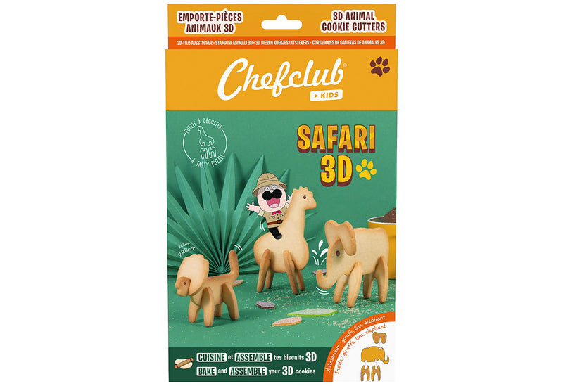 CHEFCLUB Keksausstecher Set Safari Kekse 3D 8teilig