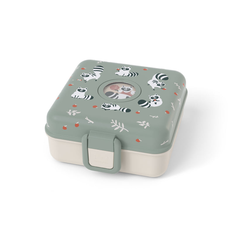 MONBENTO Brotdose Snacky Raccoon grün