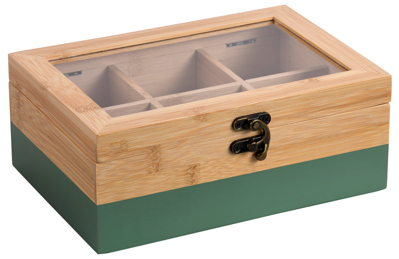 KESPER Teebox mit 6 Fächern Bambus FSC grün