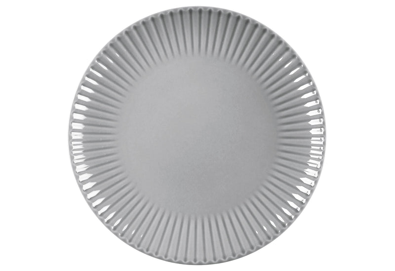 KRAUTHEIM & ADELBERG Speiseteller Relief grau 27cm 2Stück