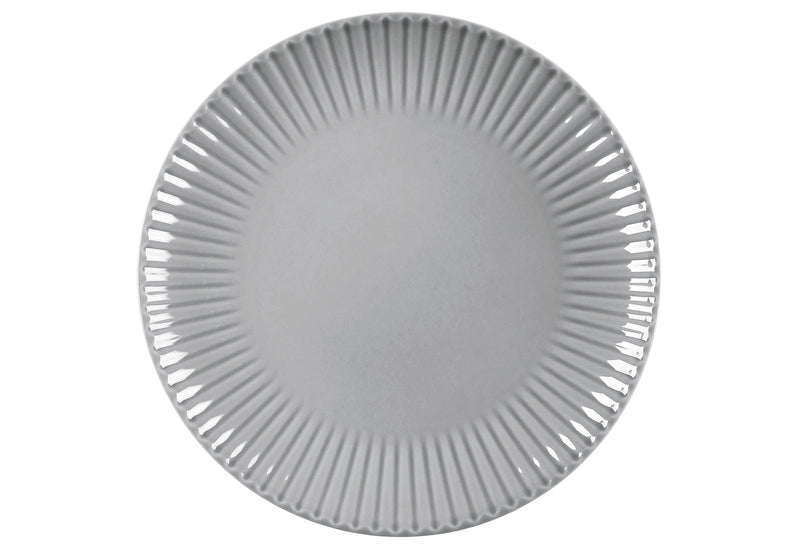 KRAUTHEIM & ADELBERG Speiseteller Relief grau 27cm 2Stück
