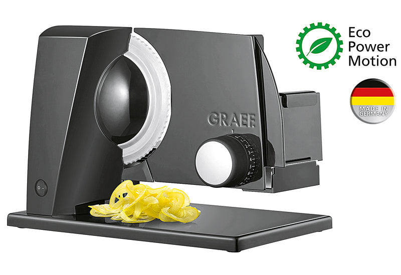 GRAEF Allesschneider SKS100 Linie100 schwarz 325x230x240mm 308g rund Restehalter Kunststofftablett