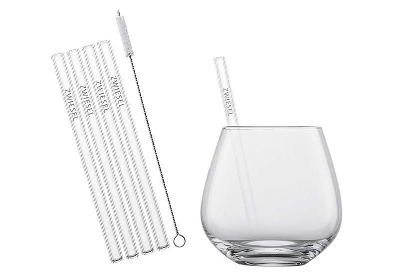 ZWIESEL GLAS Tumbler After Work Drink (4x Gr. 60 4x Glashalme Gr. 150 + Baumwollbürste)