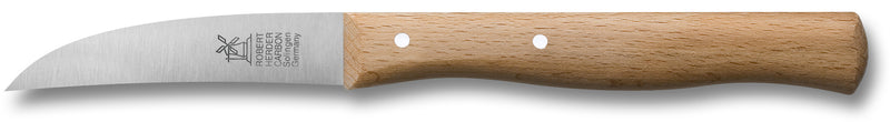 WINDMÜHLEN Schälmesser Vogelschnabel lang Griff Rotbuche nicht rostfrei