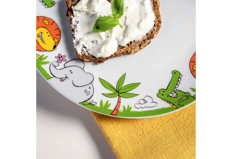 LEONARDO Kindergeschirr Elefant/Krokodil/Löwe 3teilig