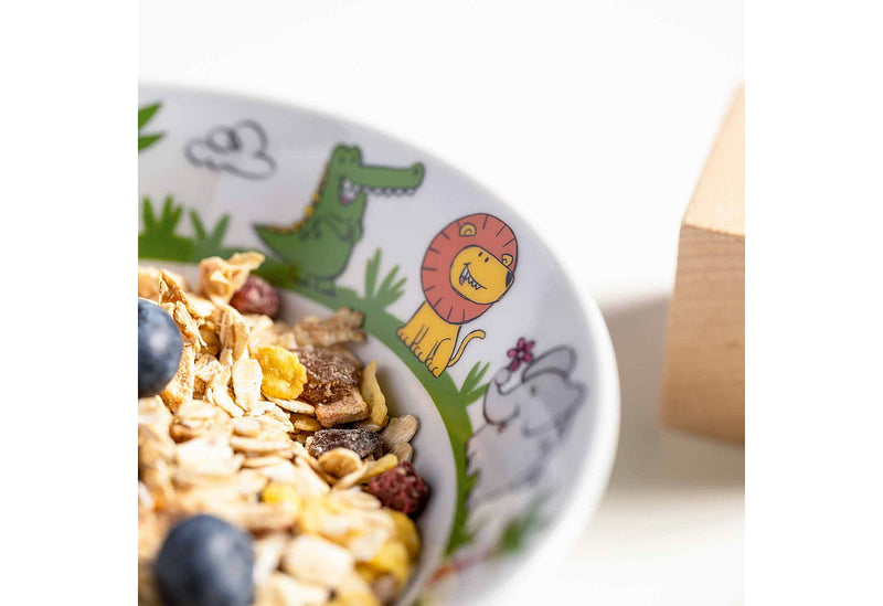 LEONARDO Kindergeschirr Elefant/Krokodil/Löwe 3teilig