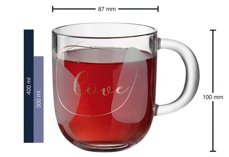 LEONARDO Tasse 400ml Love 2er Set