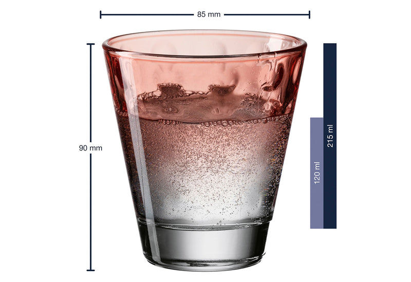 LEONARDO Whiskybecher Pastell sortiert Optic 6er Set