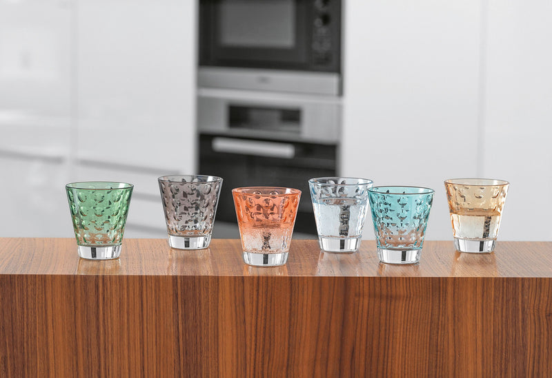 LEONARDO Whiskybecher Pastell sortiert Optic 6er Set