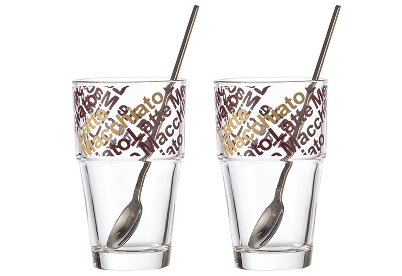 LEONARDO Latte Macchiato Set Café Latte Solo 370 ml 20,2cm 4 teilig