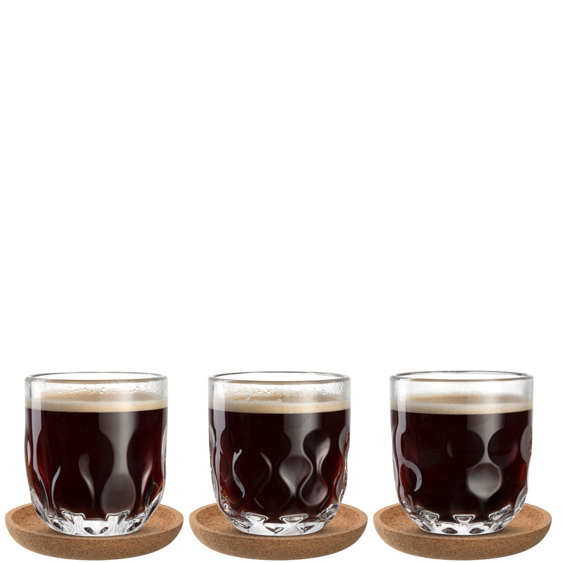 LEONARDO Becher Gocce 220ml mit Untersetzer Set 6teilig