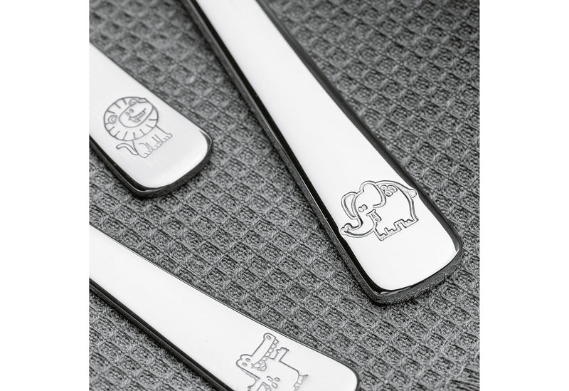 LEONARDO Kinderbesteck Elefant/Krokodil/Löwe 4teilig