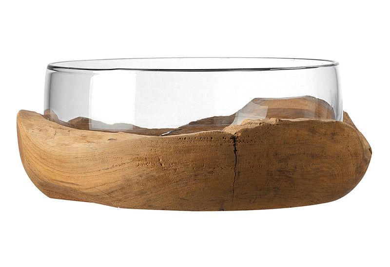 LEONARDO Schale mit Teaksockel 11cm Ø30cm