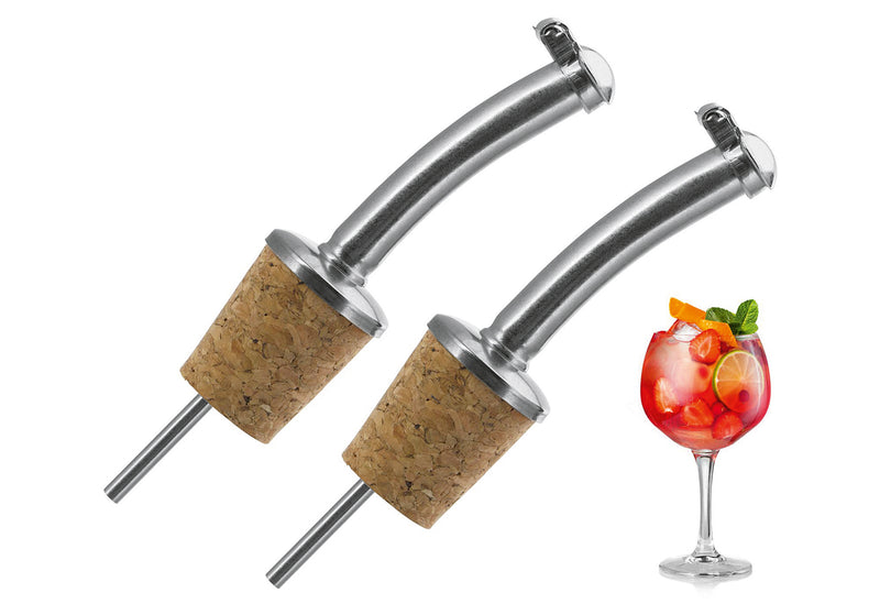 WESTMARK Flaschenausgießer mit Naturkork und Metallkappe 2Stück