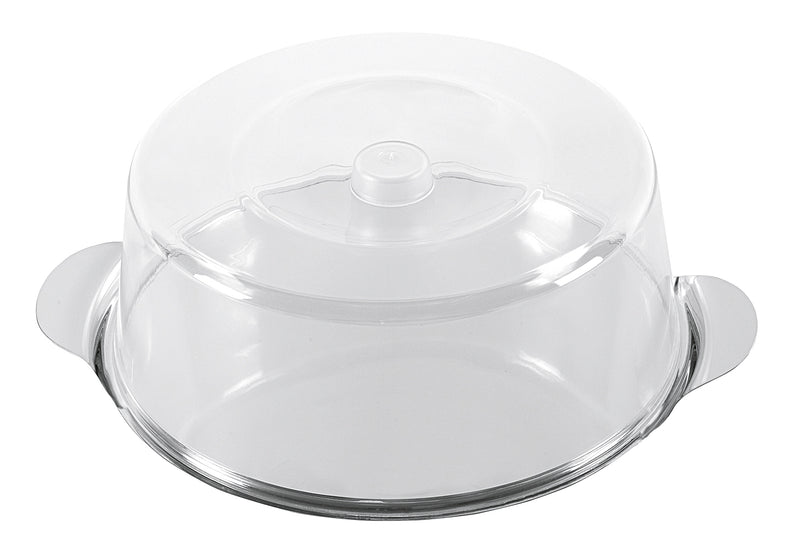APS Tortenplatte mit Haube Edelstahl/Kunststoff 11cm Ø30cm