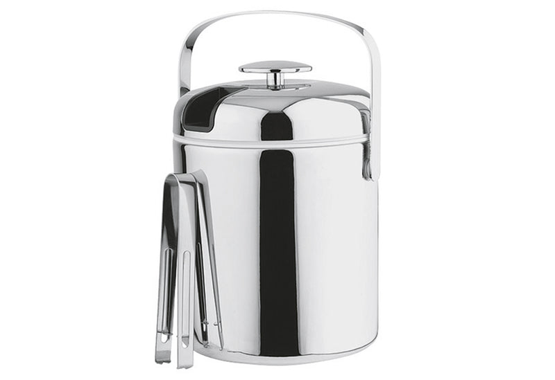 APS Eiseimer mit Zange Classic verchromt 1,3 l 22cm Ø14cm