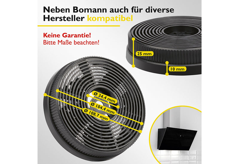 BOMANN KF 571 Kohlefilter 2er Satz